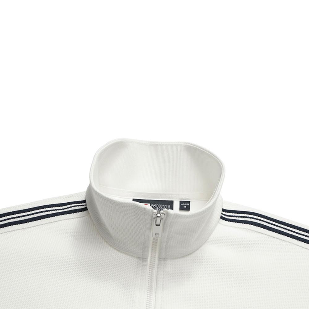 FILA Heritage Minimalist Fashion Classic Casual Comfortable Versatile Knitted Jacket Women jackets Cloud-White F11W628501FWT