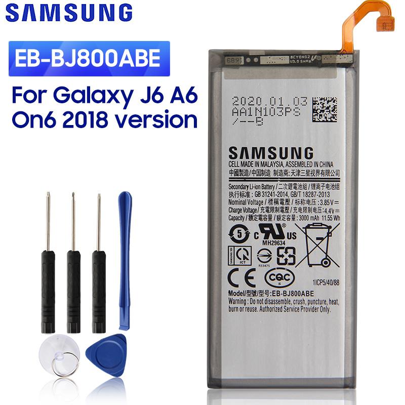 

Original Replacement Battery EB-BJ800ABE For Samsung Galaxy J6 A6 On6 2018 Version SM-A600F J600 3000mAh