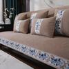 Solid Color Anti-slip Couch Cushion for Living Room Sofas Universal Armchair Slipcover Towel 1 Pcs Chinese Style Sofa Covers with Embroidery Edge