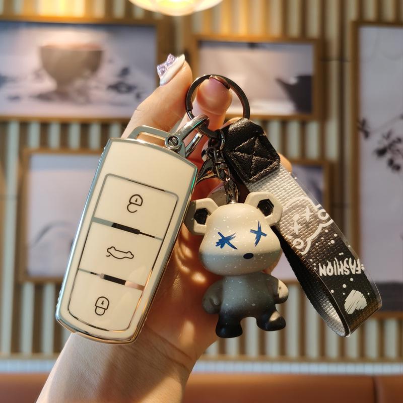 Volkswagen CC Women's Key Case for Magotan B7 - Elegant, Smart Key Shell with Buckle