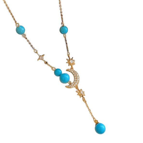 Starry Sky Adjustable White Stone Necklace - 2026 Summer Beach Style for Women