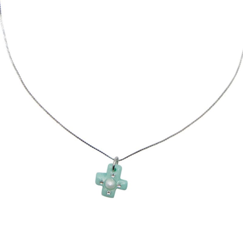 Nff Crossway Pearl Necklace-mint