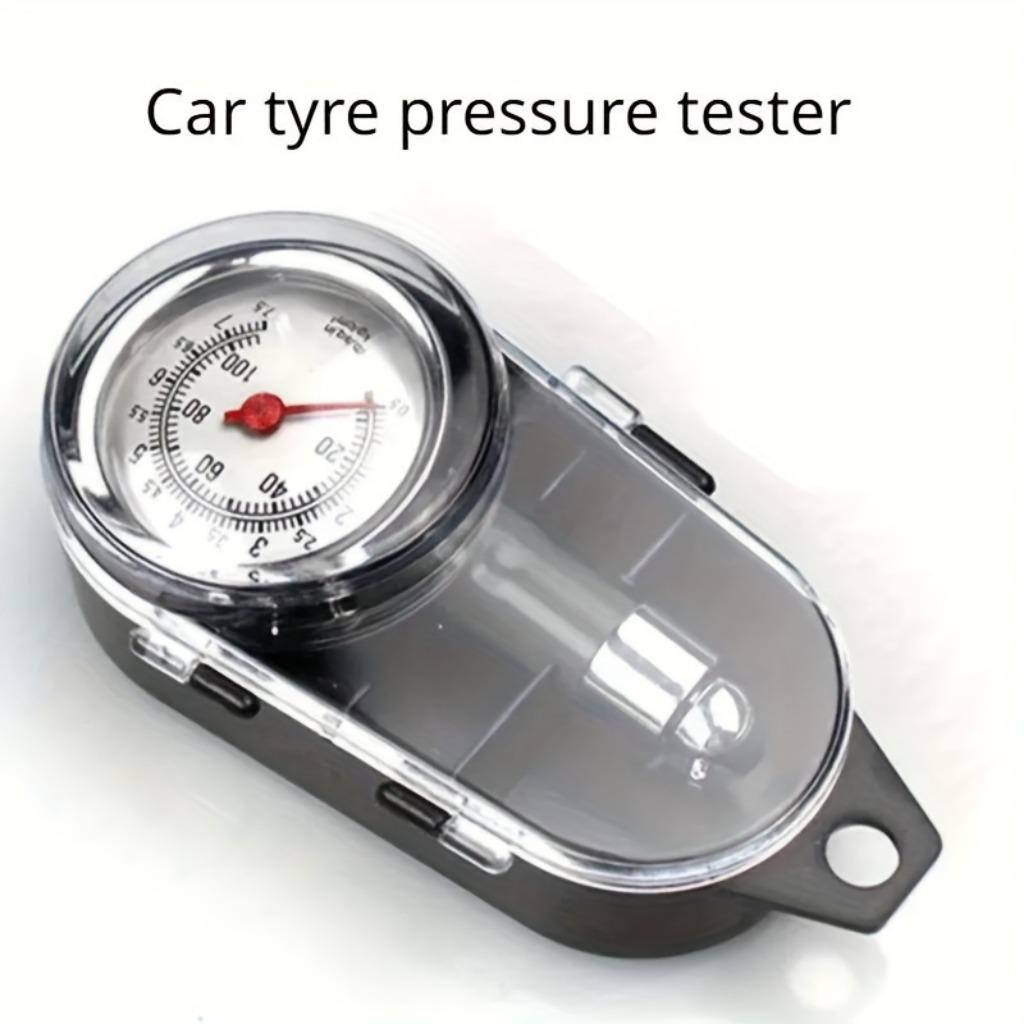 High Accuracy Mechanical Tire Pressure Gauge - Durable Handheld Car Tire Pressure Tester with Easy To Read Display and PSI/BAR Measurement Capability
