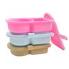 Silicone Snack Containers 2 Compartment with Lids Food Dispenser Sauce Dish Reusable Salad Dressing Container for Picnic Travel