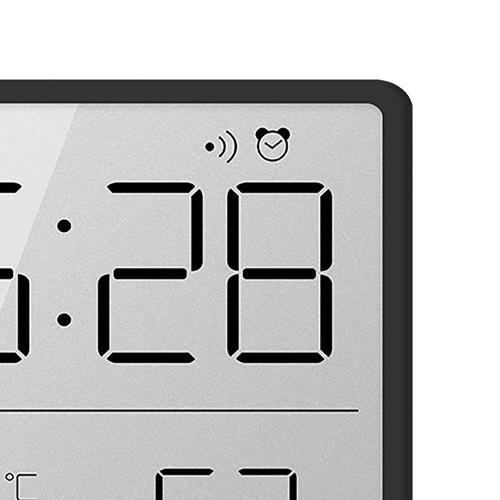 Digital Alarm Clock LCD Screen Temperature Humidity Time Display Electronic Clock for Home Bedroom  