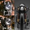 6.5 Inch Vintage Cafe Racer Led Headlight Hi/lo Beam Universal For Harley Sportster Softail Chopper