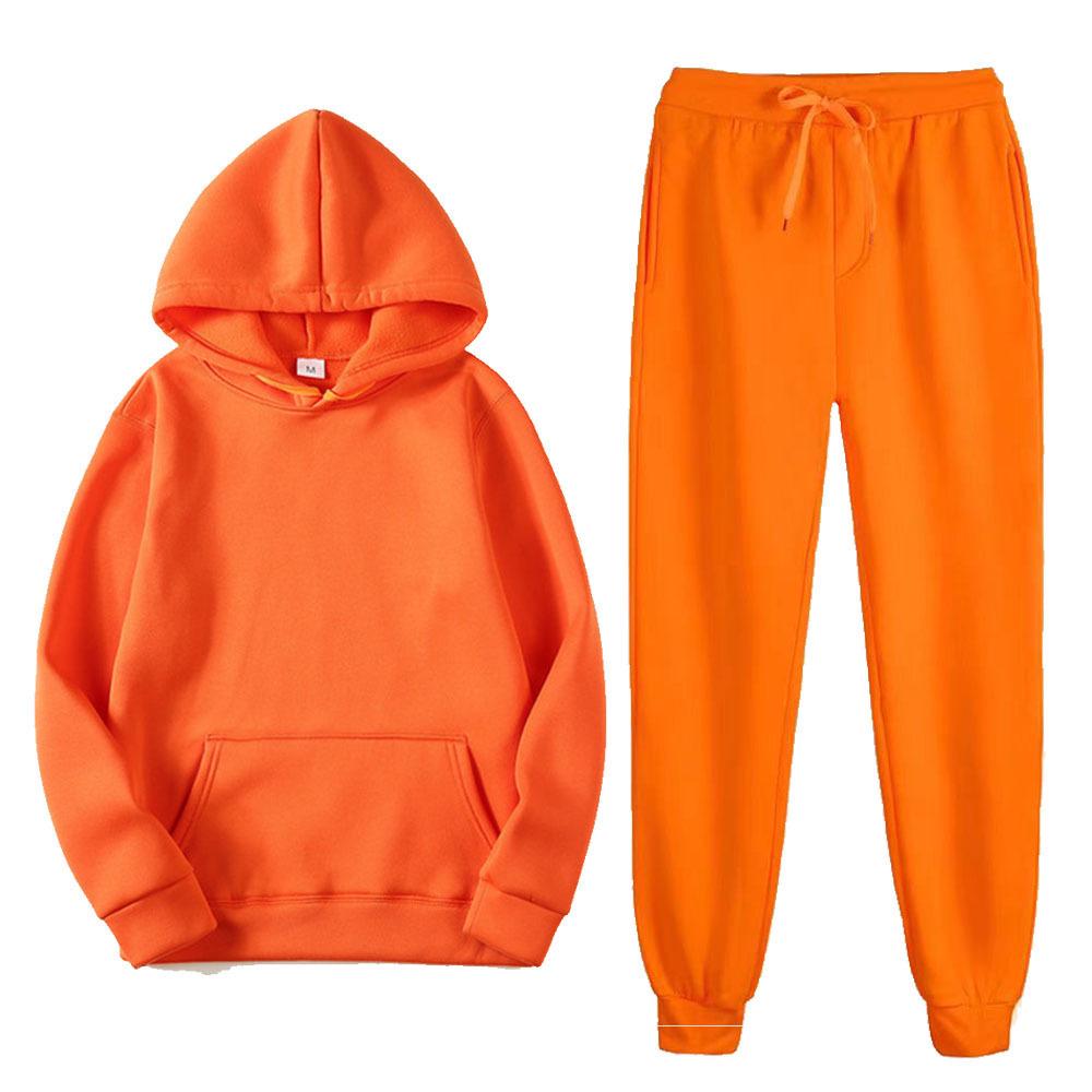 Casual Hoodie and Sweatpants Two-Piece Set
