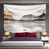 Sunset Mountain Forest Tapestry Wall Hanging Japanese Illustration Bohemian Witchcraft Hippie Mandala Home Decor