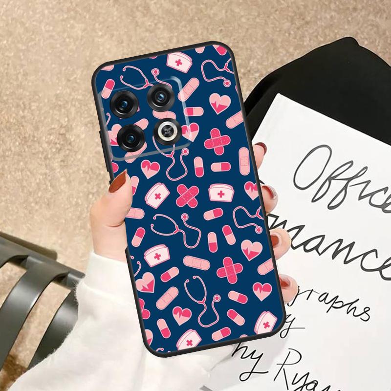 Medical Medicine Nurse Pattern Case For OnePlus 15 R 12 12R 13T 13 13R 11 10 Pro 10T 8T Nord 5 CE 2 3 4 Lite N20 N30 Cover