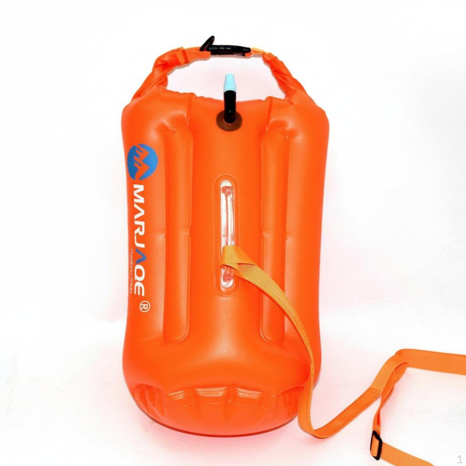 Inflatable Swim Buoy Waterproof Storage Swimming Dry Bag Float Easy to Inflate
