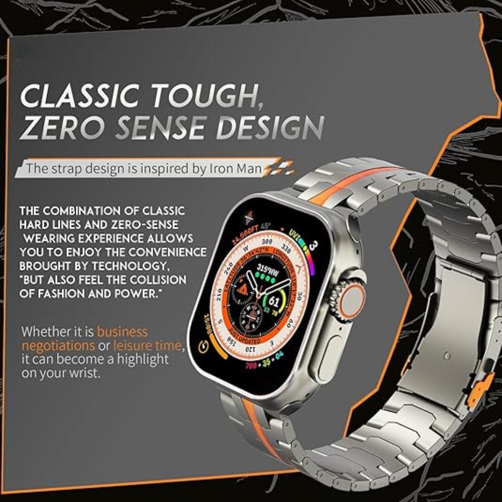 Titanium Bracelet For Apple Watch Band Series 10 9 8 7 6 SE 46mm 45mm 44mm Luxury Metal Strap For iWatch Ultra 2 49mm Men Correa
