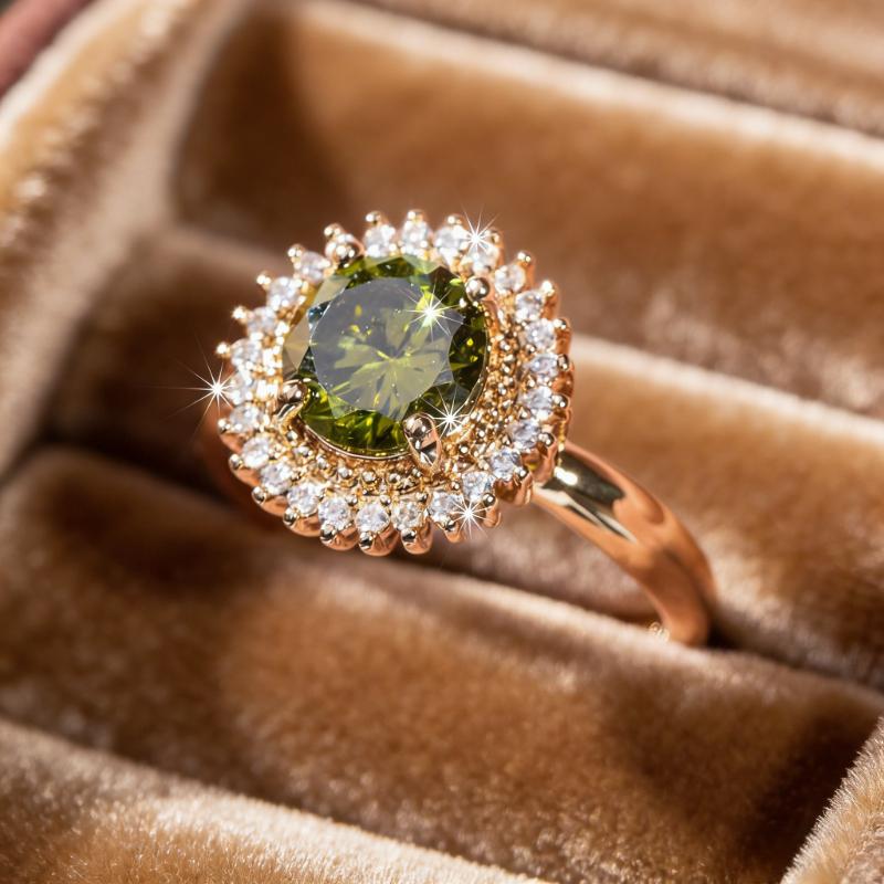 1PC Women's Fashion Personalized Ring-Alloy material inlaid with synthetic zircon, creative design-Exquisite, elegant, and beautiful jewelry-Suitable