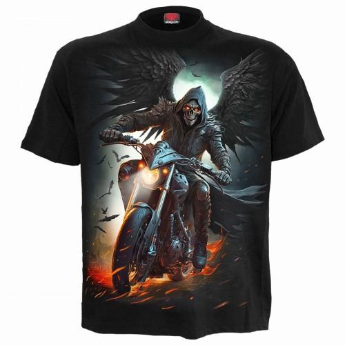 Spiral Direct Unisex Adult Night Rider Back Print T-Shirt