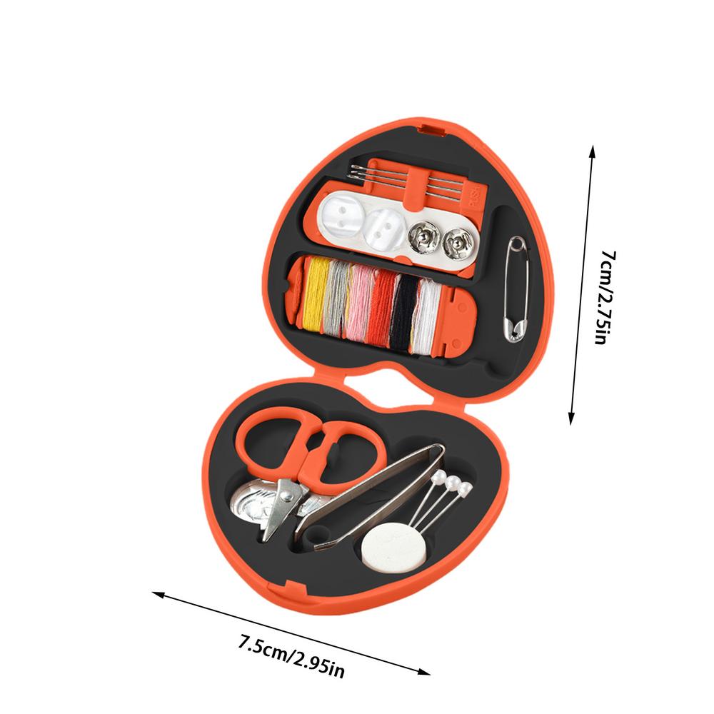 Portable Travel Mini Sewing Kit Buttons Pins Storage Boxes Handmade DIY Sewing Tools Scissor Thimble Needle Threads Box Set
