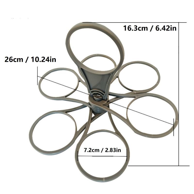 1/2Pcs Creative Tote Rack Carrier Portable Collapsible Rotatable 6-Cup Plastic Cup Holder For Party Wine Coffee Tea Drinks Cups