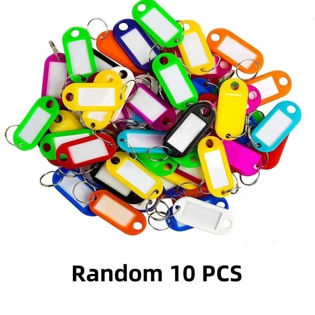 

Random Color Key Tags with Labels Plastic Prevent Missing Key Identifiers Luggage Bag Accessories