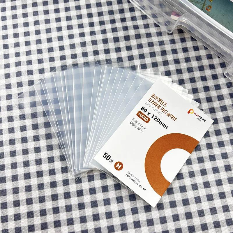 50 Pieces Card Film Protective Film Transparent Card Holder CPP Album Binder Suitable for Camera Storage Album Protection