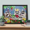 5D DIY Diamond Painting Raccoon Craft Kit Full Round Square Drill Diamond Embroidery Animal Rhinestone Kit Handmade Gift
