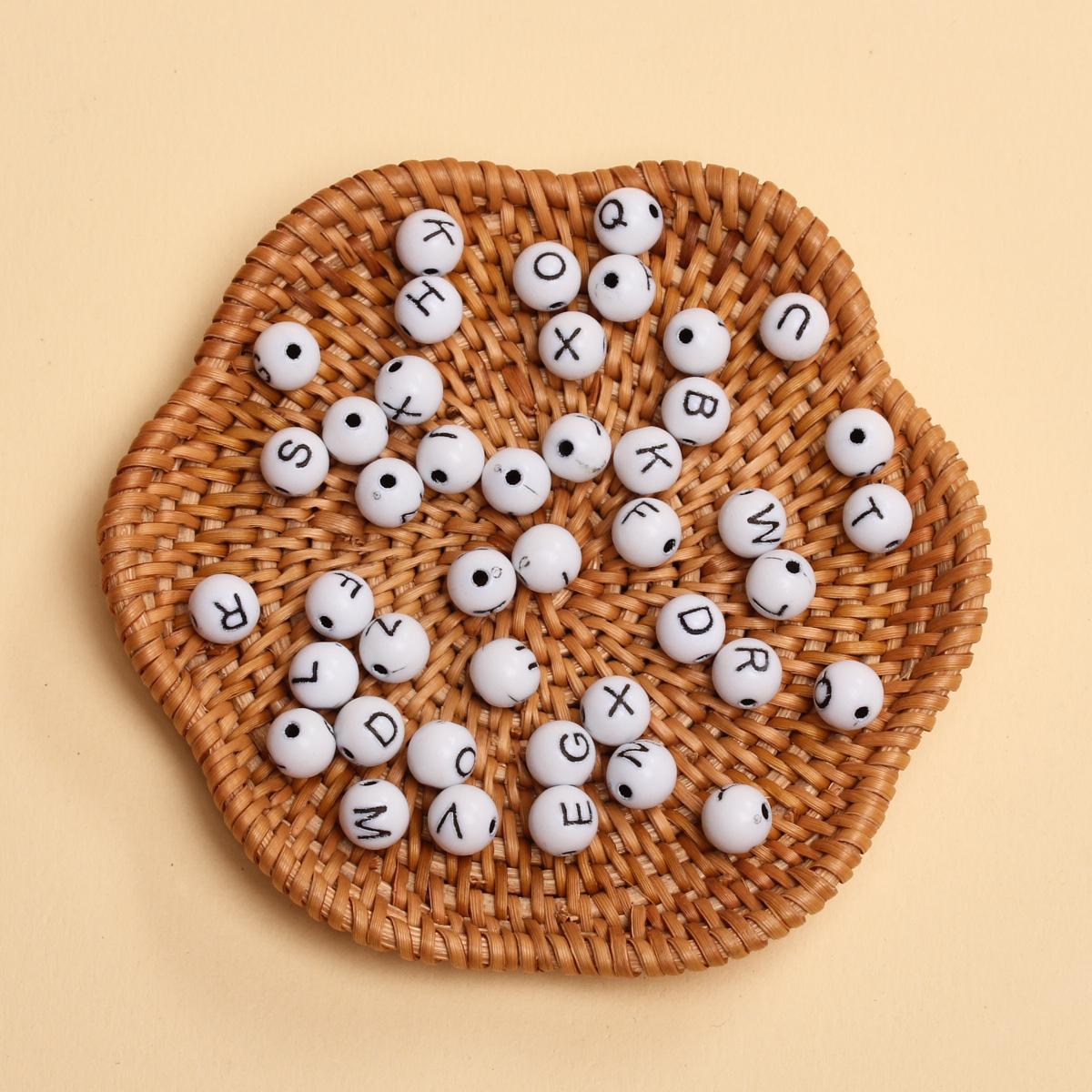 

50 шт. 7,5 мм круглые акриловые свободные разделительные буквы алфавита для изготовления ювелирных изделий своими руками браслет подарки своими руками аксессуары ручной работы