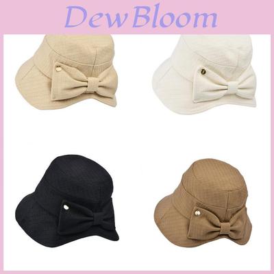 Fashion Ladies Bowknot Fisherman Hat With Breathable Polyester For Spring And Autumn
