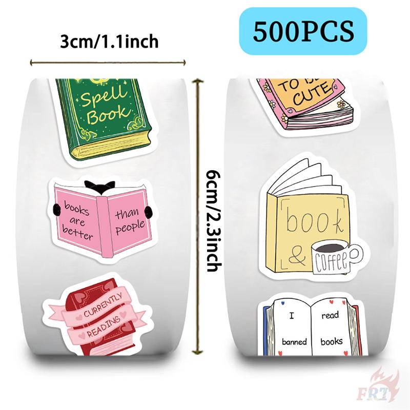 500Pcs/Roll Funny Bookish Art Kids Rewards Stickers - DIY Scrapbooks Album Decor Sealing Label Decals