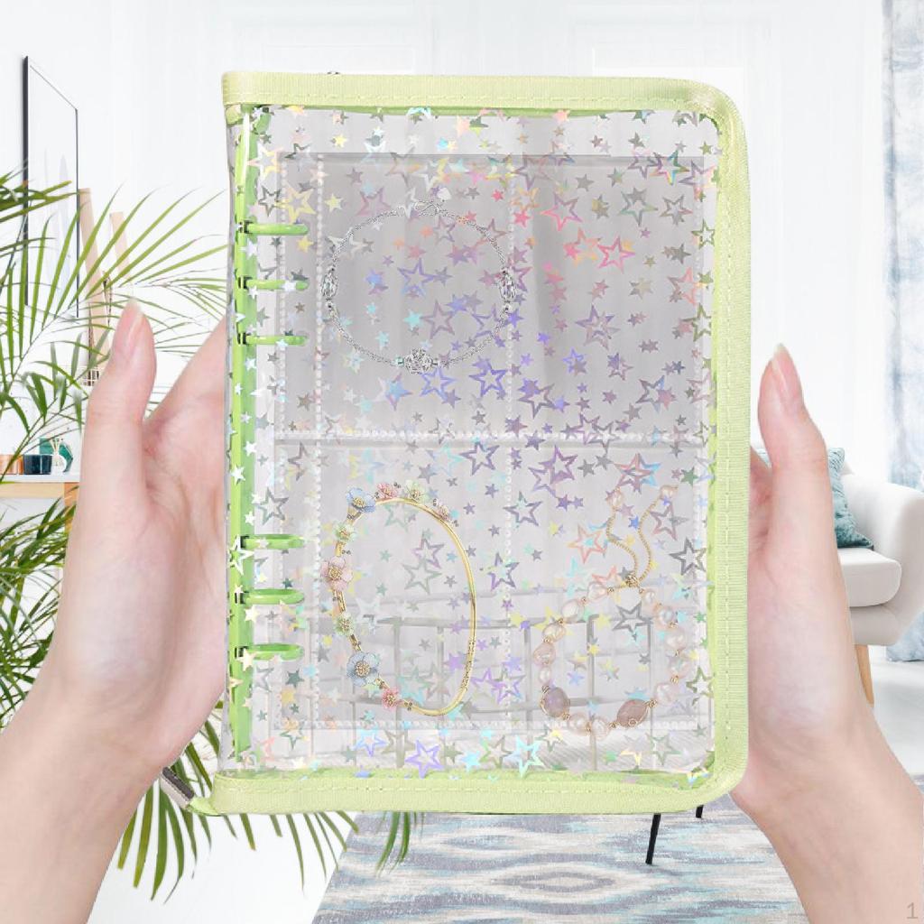 Schmuckaufbewahrungsbuch Reise-Organizer-Etui Karten Knöpfe Wiederverwendbar