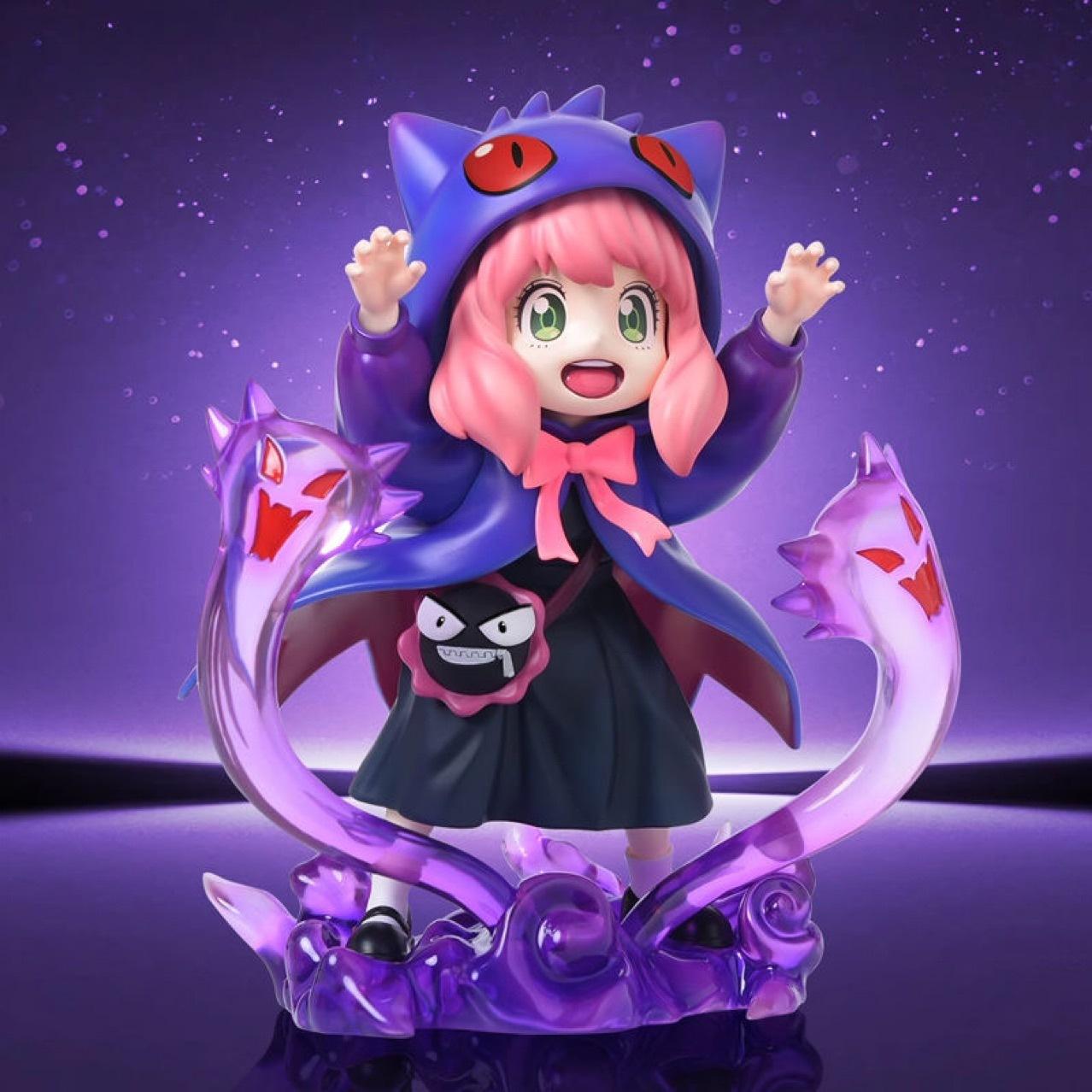 

Spy X Family Аня аниме фигурка Аня Cos Gengars Series ПВХ фигурка коллекция орнамент модель игрушка детские подарки на день рождения фиолетовый