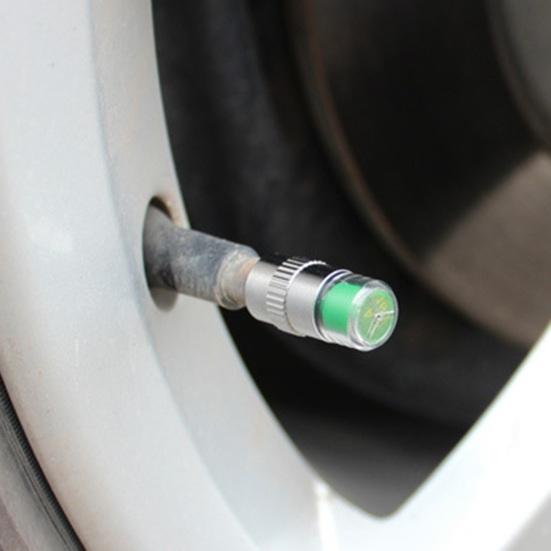 Tire Pressure Monitoring Valve Stem Caps Visual Tri-Color Alert Caps Waterproof Tire Pressure Gauge Replacement Caps for Cars Trucks SUVs Motorcycles
