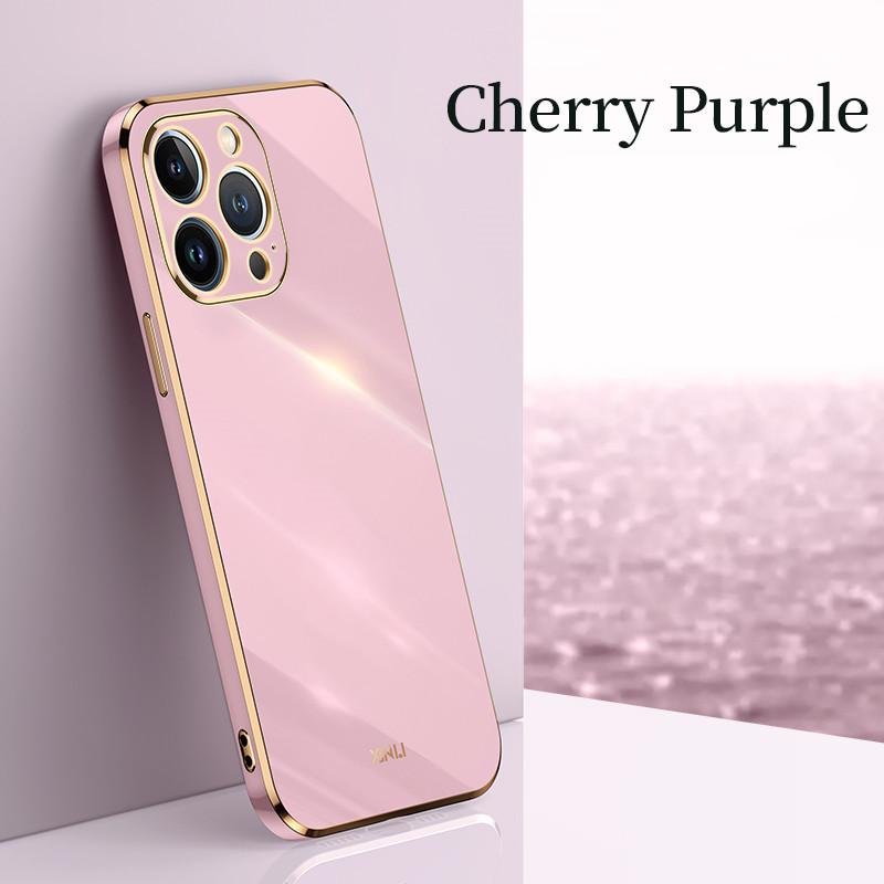 6D Casing For APPle iPhone 15 Pro Max Fundas 14 Plus 11 13 12 Mini 14Pro 15Pro 15Plus Solid Color Plating Phone Case Soft Cover