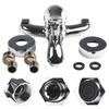Bathtub Bathroom Basin Faucets Mixing Valve Triple Wall Mounted Zinc Alloy Accessories Dual Spout Fittings Modern Set
