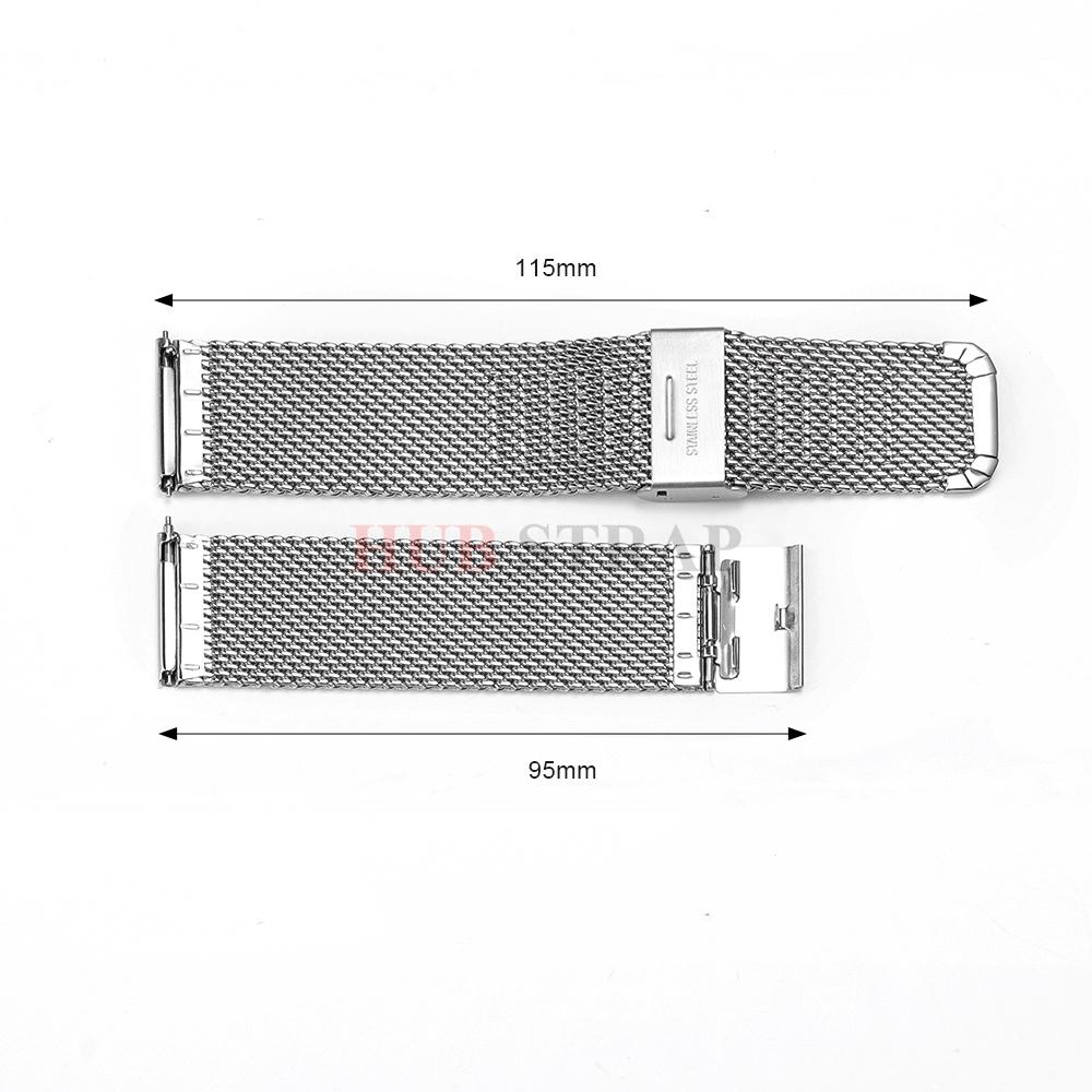 18mm 20mm 22mm Universal  0.8mm Milanese Watchband Quick Release Watch Band Mesh Stainless Steel Strap Wrist Belt Bracelet