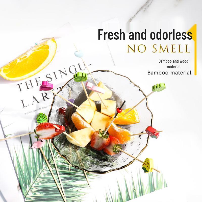 ZISIZ Disposable Bamboo Fruit Skewers