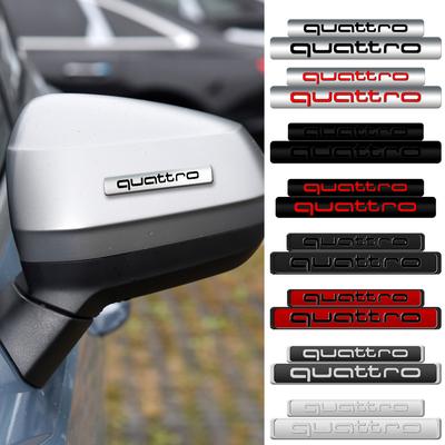3D Metal Car Rear Trunk Emblem Fender Side Sticker Center Cover for S1 Quattro A5 B7 Q7 A3 B8 A6 TT R8 A8 A7 Q5 Q3 C7 S3 A1 B5