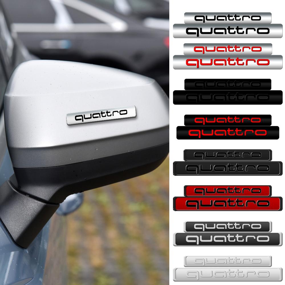 3D Metal Car Rear Trunk Emblem Fender Side Sticker Center Cover For kcpn5 Quattro A5 B7 Q7 A3 B8 A6 TT R8 A8 A7 Q5 Q3 C7 S3 A1 B5