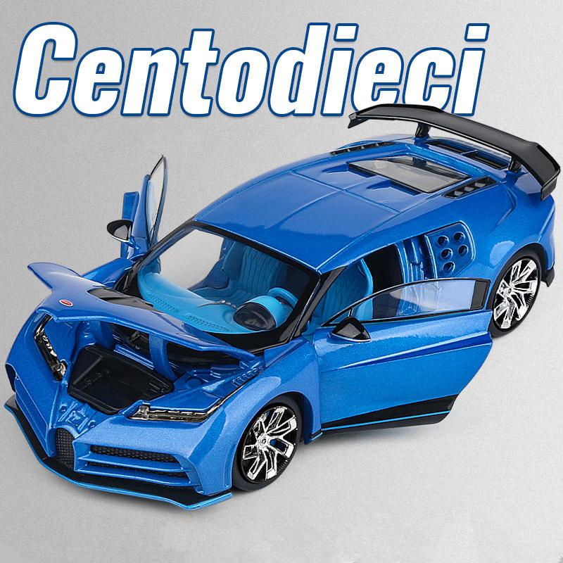 1/32 Bugatti Centodieci Zliatinový Model Športového Auta Odlievaný Kov Závodné Autá Vozidlá Modelová Kolekcia Zvuk a Svetlo Detské Hračky Darček