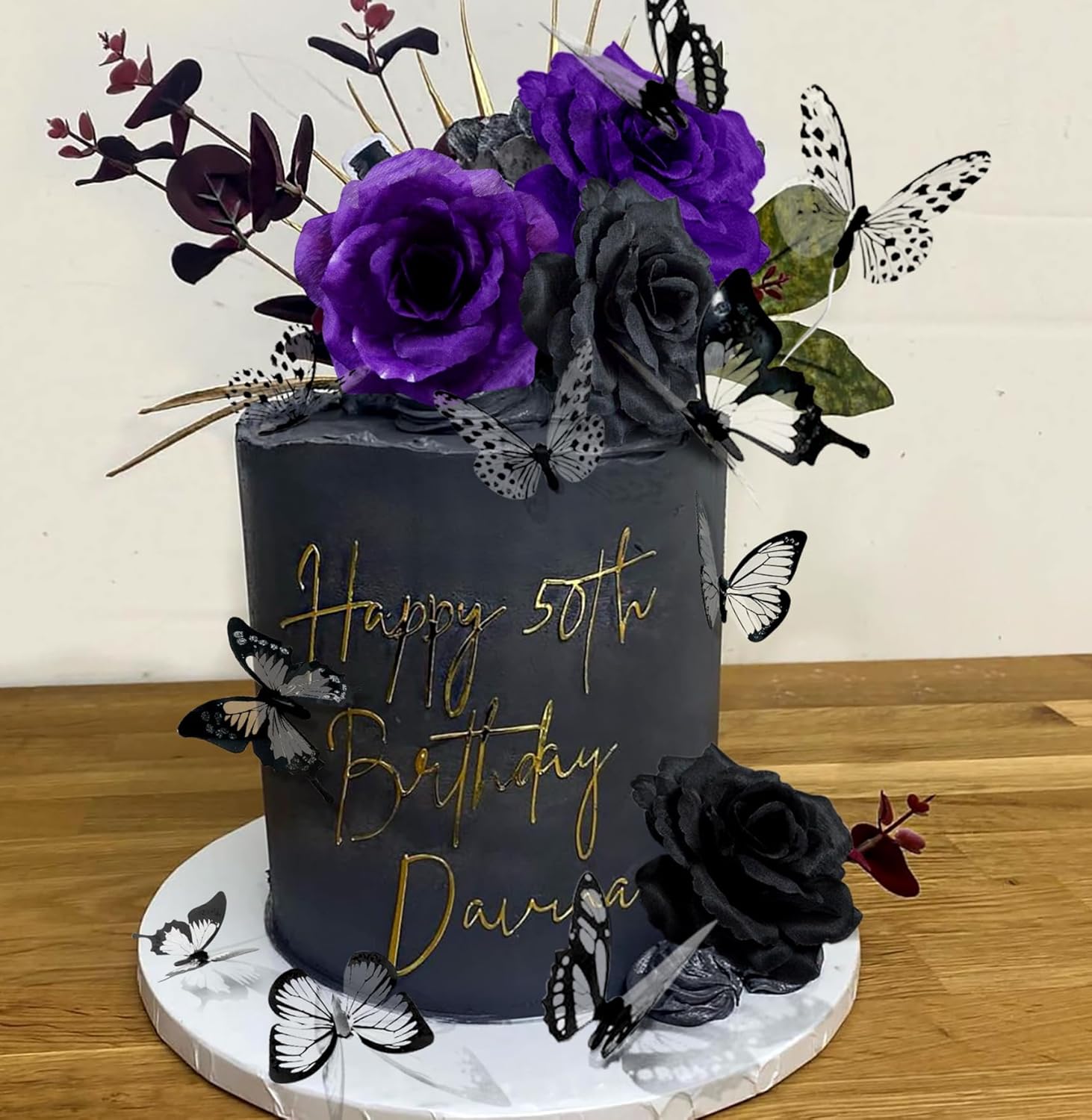 

Black Gothic Cake Decoration Rose Cake Topper Rip Cake Decoration Death Cake Decoration Gothic Birthday Decoration Gothic Party