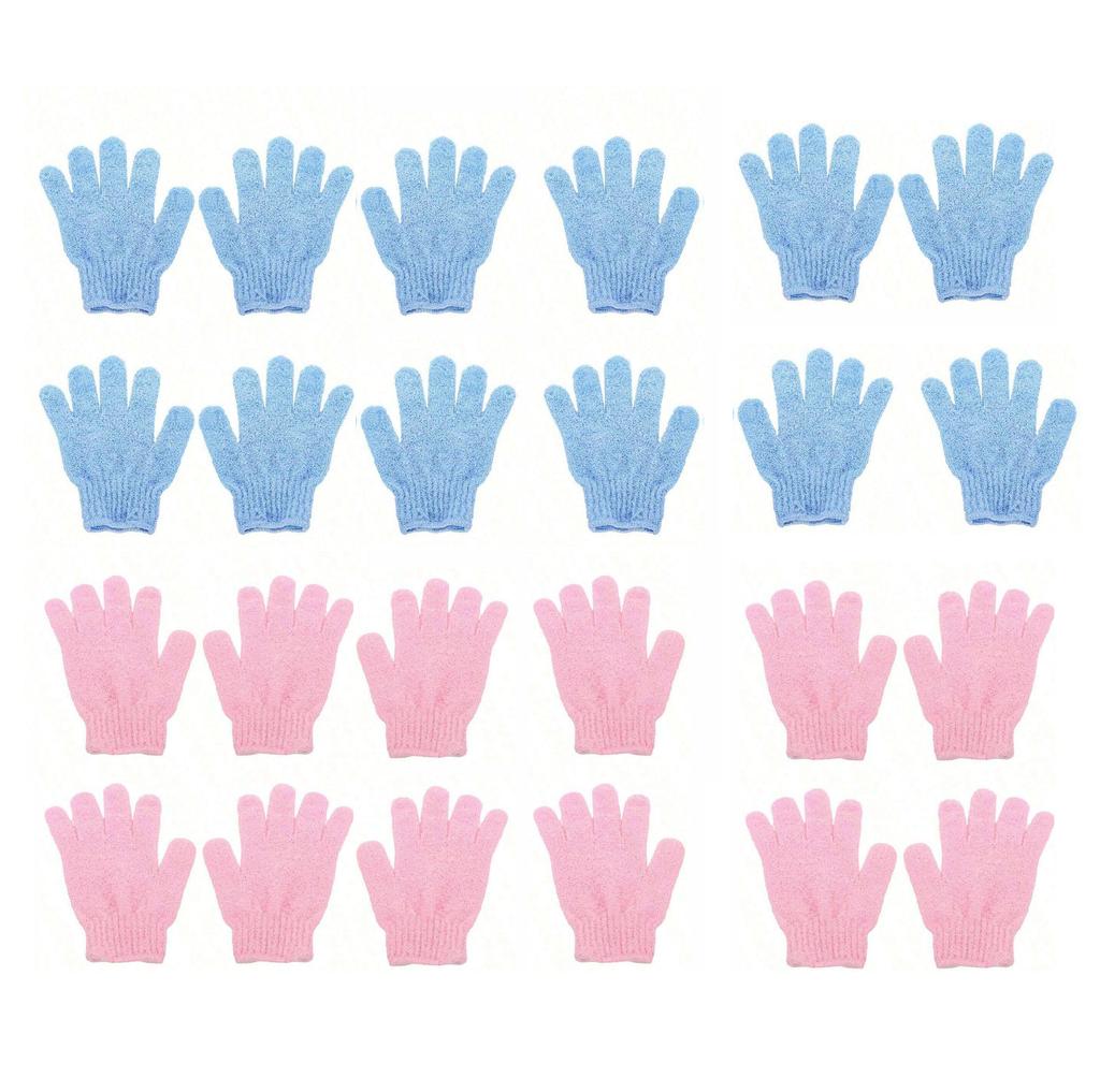 2pcs/6pcs/12pcs Reversible Exfoliating Shower Gloves, Body Scrub Gloves, ,Cleansing Tools Bath Towel Bath Products Back Scrub