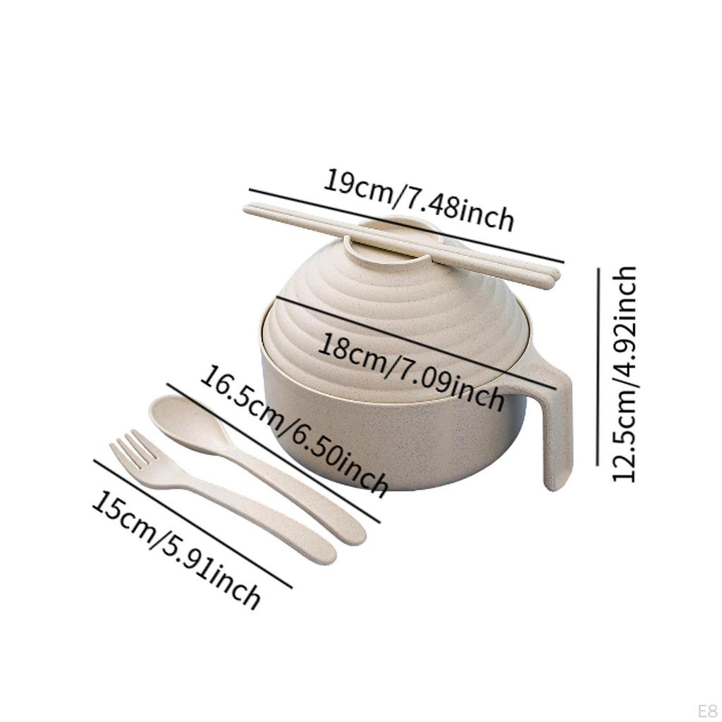 Ramen Bowl with Lid Practical Food for Home Outdoor Camping Dining Room