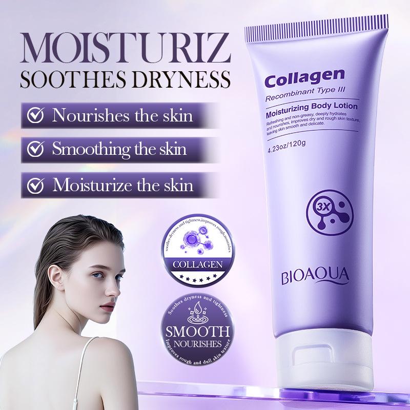 Rekombinante Typ-III-Kollagen Körperlotion 120g Herbst und Winter Feuchtigkeitsspendende Körpercreme Hautpflegeprodukte