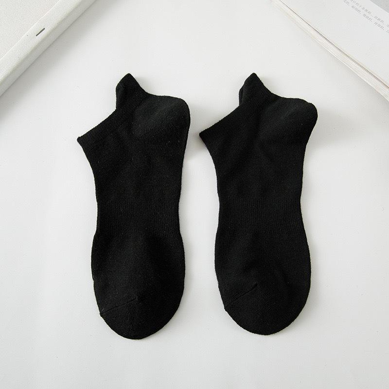 Herren Atmungsaktive Frühling/Sommer Niedrig geschnittene Unsichtbare Bootssocken - Einfarbig