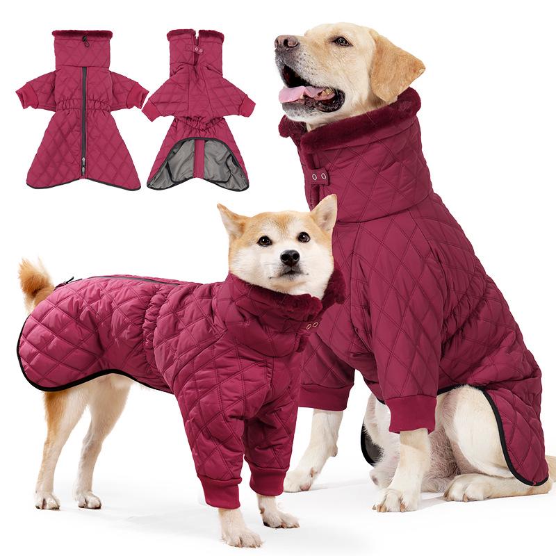 Winter Daunenjacke für mittelgroße und große Hunde - Winddicht, Warm, Zweibeiniges Design