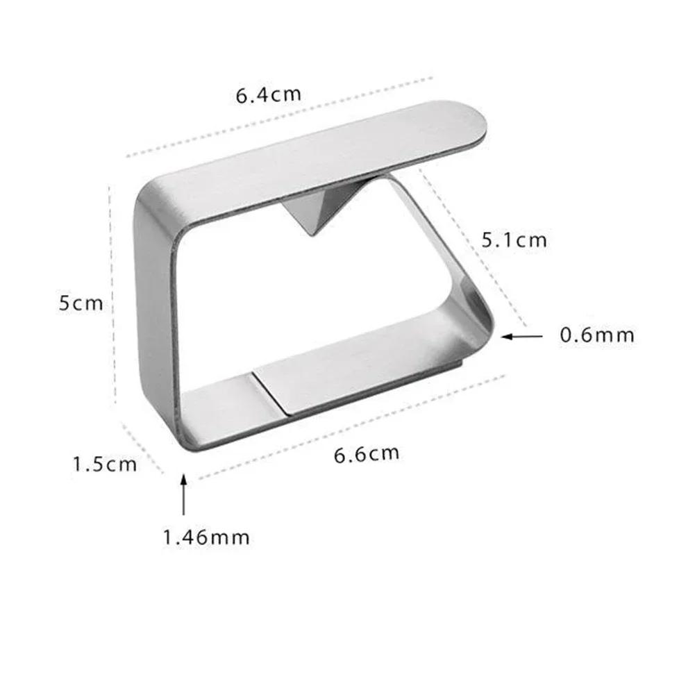 4pcs Stainless Steel Tablecloth Clips Non-Slip Table Cloth Fixing Clips Holder For Party Wedding Picnic Table Cover Clamps