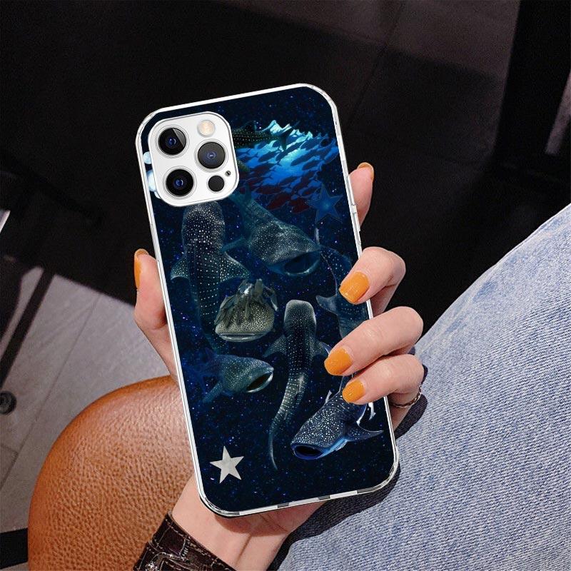 

Ocean Whale Shark Phone Case For iPhone 17 Air 16 Pro Max 16E 15 + 14 Plus 11 12 13 Mini 7 8 SE Gift Print Cover Fundas iPhone 17 Pro