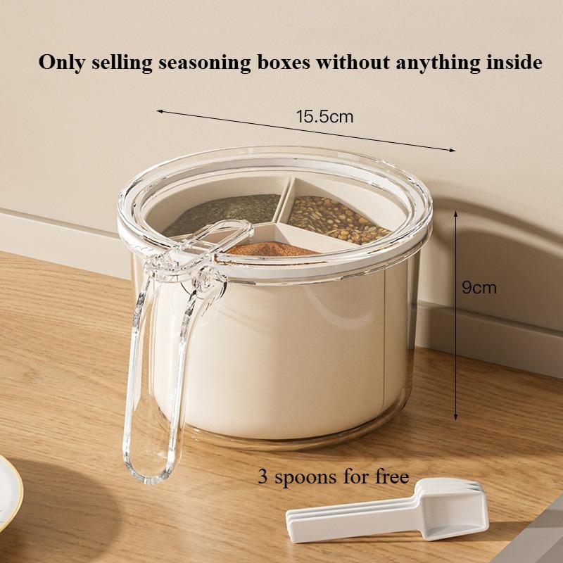 

Seasoning Box Kitchen with Spoon Combination Complete Set Detachable Multi Grid Seasoning Storage Kitchen Supplies