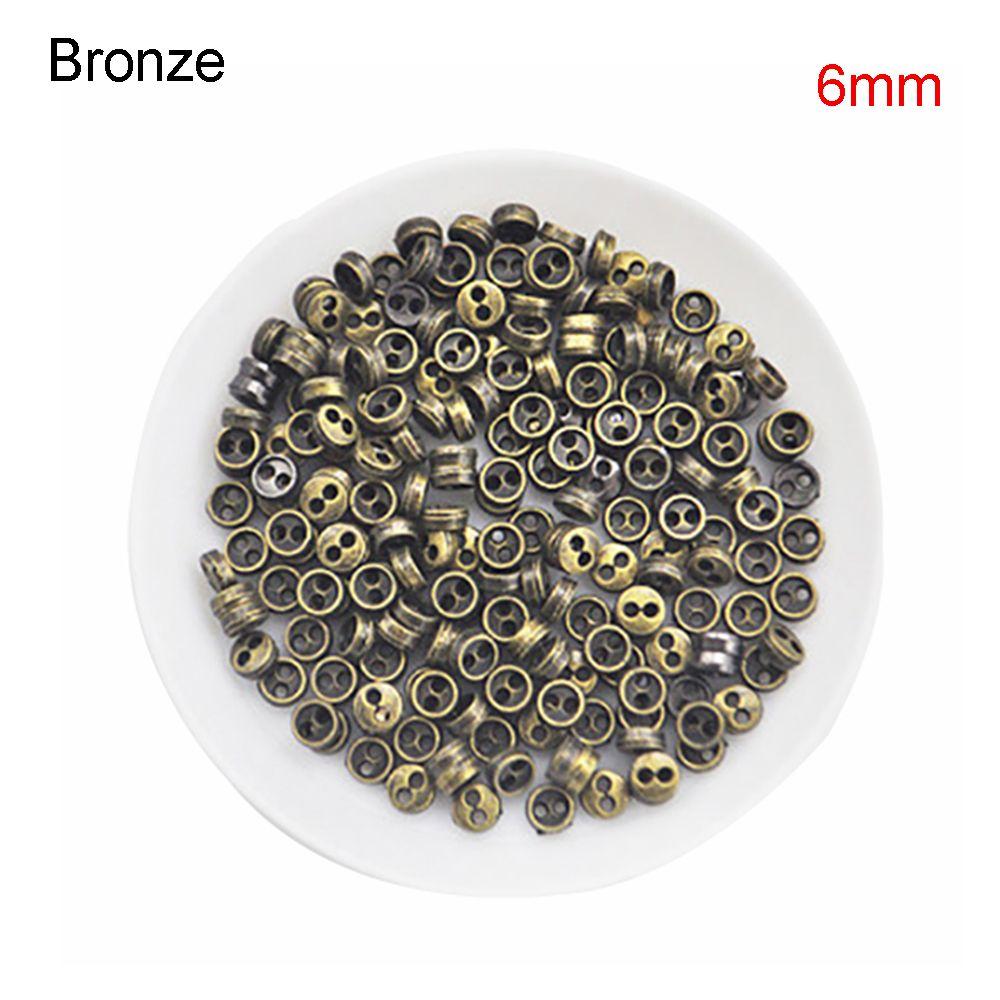 50pcs  3/4/5/6mm Handmade  Dollhoues Miniature Accessories DIY  Clothes Pullip Clothing Sewing  Mini Metal Buttons  blythe