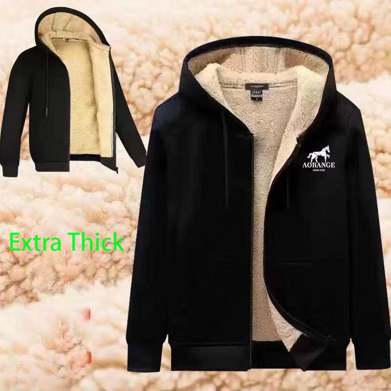 

Мужские зимние овечьи шерстяные толстовки с капюшоном на молнии, хлопковая куртка, мужская толстая теплая куртка больших размеров, черные пальто, мужские куртки XS чёрный