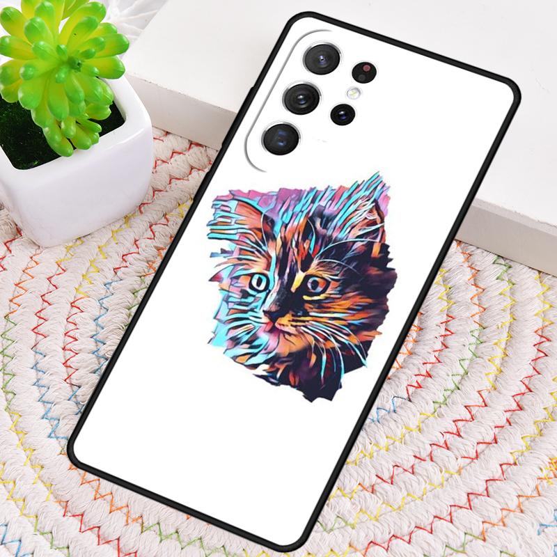 Creative Cute Pet Cat Animal Phone Case for Samsung Galaxy Note 10 Pro S26 Ultra S23 S24 FE S25 S21 S22 PLUS Shockproof Cove