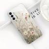 Transparente Glas-Handyhülle mit Blumenmuster, geeignet für Samsung Galaxy S26 S25 S24 S23 S22 S20 FE/Ultra/Plus, stoßfeste Rückseite