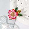 Women Brooch Enamel Flower Dripping Oil Anti-slip Wear-resistant Suit Coat Collar Hat Scarf Decoration Clothes Pin Prom Party Garment Jewelry
