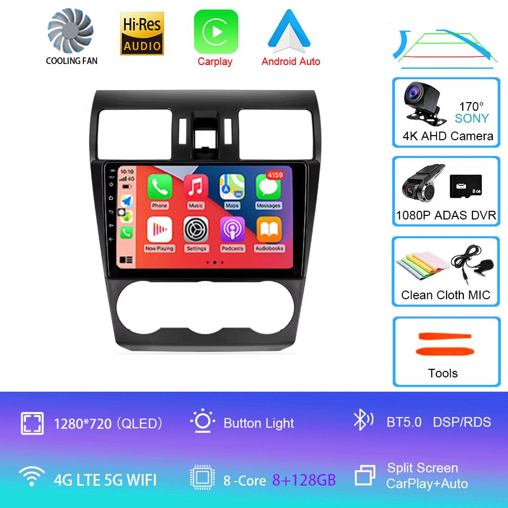Car Radio Android 14 Carplay Multimedia Player For Subaru Forester 4 SJ XV WRX 2012- 2015 2018 Autoradio GPS Stereo Head Unit